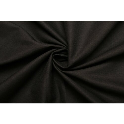 Ткань костюмная чёрная, репсовая, ш144см, 0,5 м