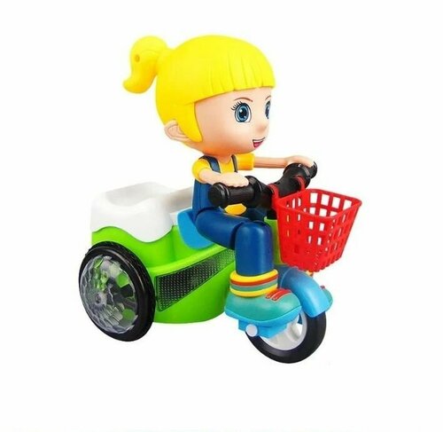 Интерактивная музыкальная игрушка Девочка на велосипеде, световые и звуковые эффекты