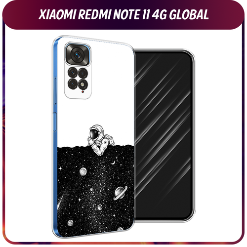 силиконовый чехол на xiaomi redmi note 11 4g global redmi note 11s редми ноут 11 global 11s ночные киты Силиконовый чехол на Xiaomi Redmi Note 11 4G Global/Redmi Note 11S / Редми Ноут 11 Global/11S Космический сон