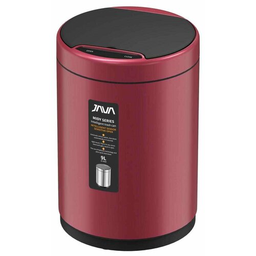 Сенсорное ведро 9 л JAVA (S-882-9R) малиновый
