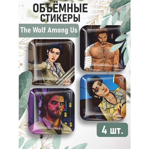 Наклейки на телефон 3D стикеры The Wolf Among Us the wolf among us a telltale games series ps4