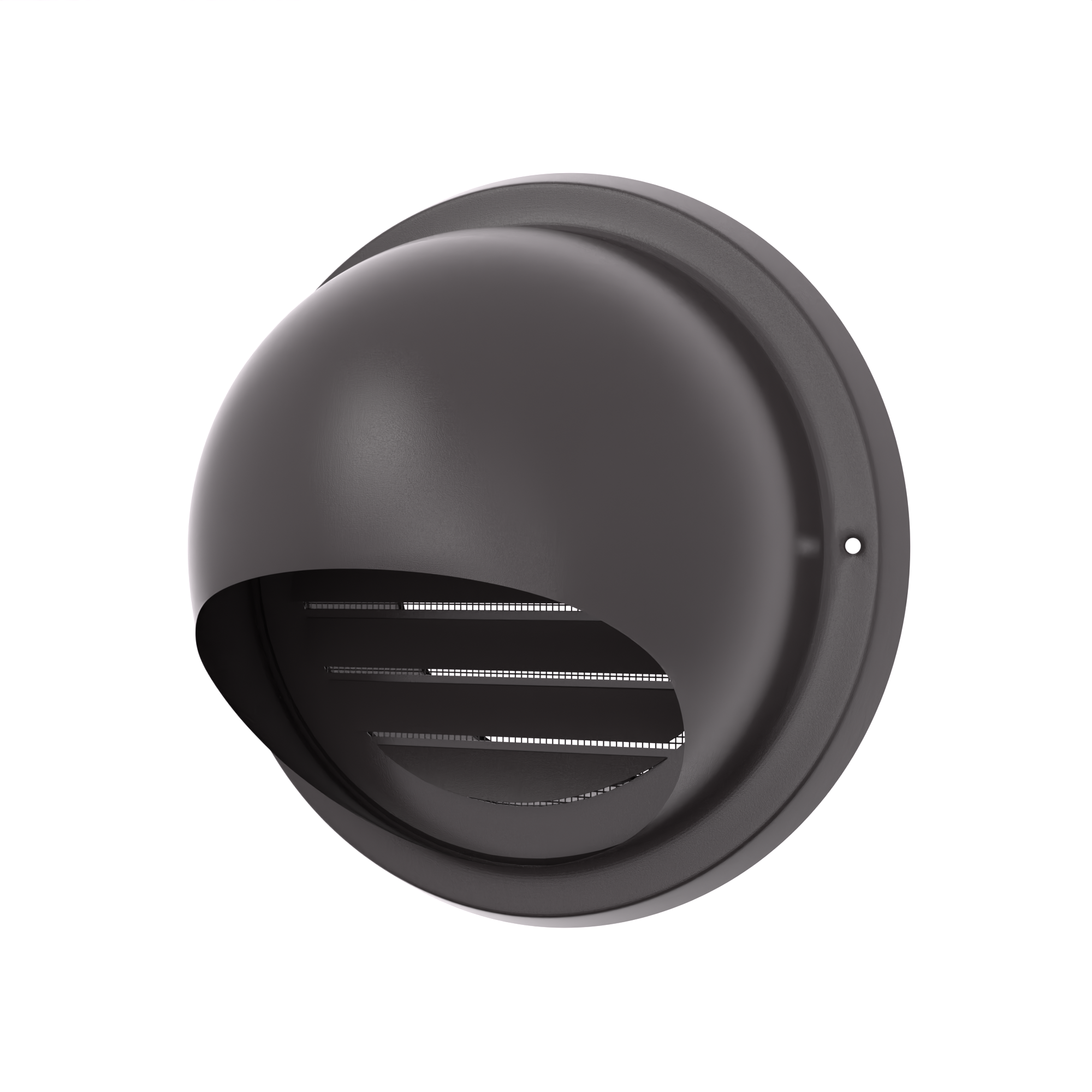 Выход стенной металлический D125 мм RAL8019 серо-коричневый матовый