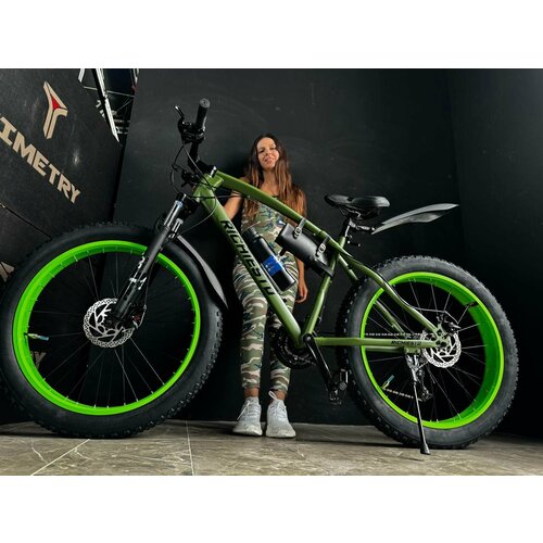 Велосипед фэтбайк Fatbike Richiesto 26 Спортивный Вездеход Унисекс зеленый 3210000₽