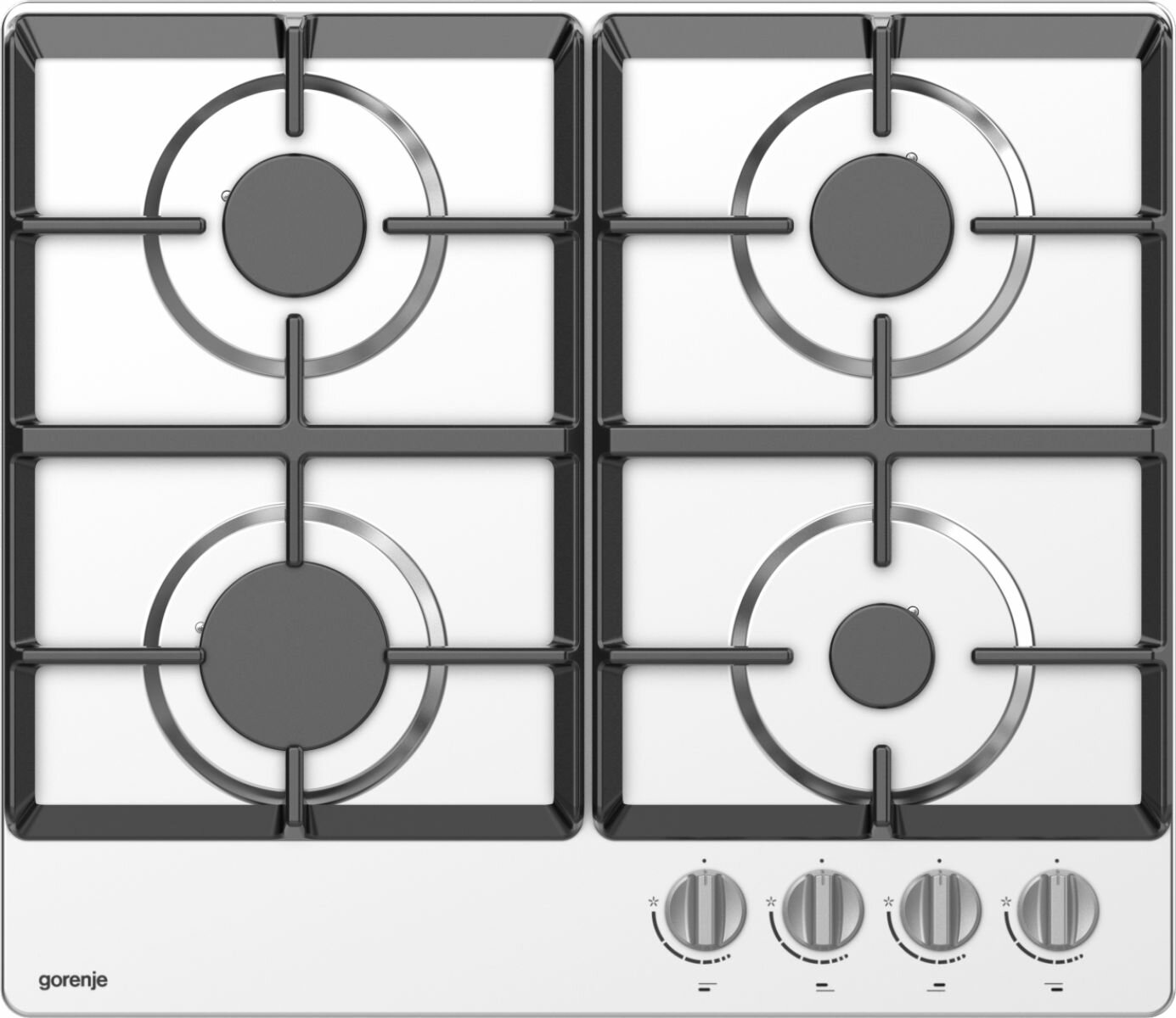 Варочная панель газовая Gorenje G641XHF, встраиваемая, 60 см, нержавеющая сталь, автоматический электроподжиг, форсунки для баллонного газа в комплекте, серебристый