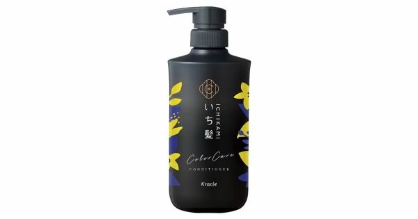 KRACIE Ichikami Color Care & Base Conditioner Восстанавливающий кондиционер для ухода за окрашенными волосами, с ароматом цветущей горной вишни и цветков лимона, помпа 480 г