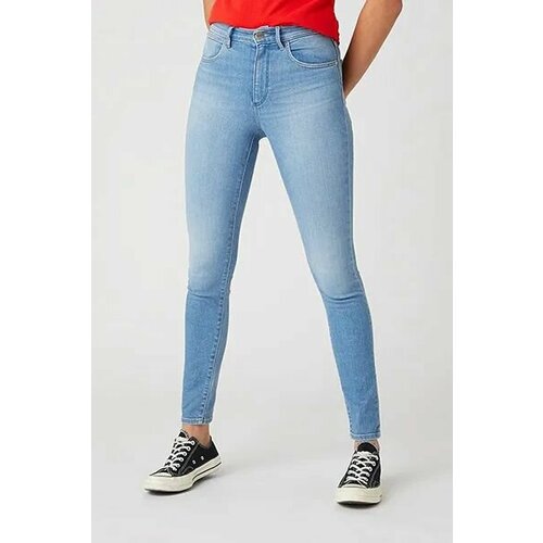 Джинсы Wrangler, размер W26/L30, синий джинсы зауженные levi s размер w26 l30 синий