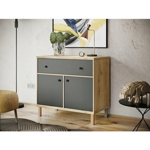 Тумба прикроватная Фабрика Стиль Стивенсон ТМ1Л, 90х40х89 см