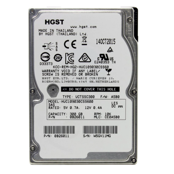 Жесткий диск HGST huc109030css600, 2.5", SAS, 300Гб