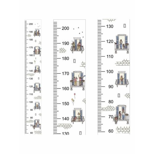 Ростомер самоклеящийся на прозрачной пленке Балконы до 200 см 999₽