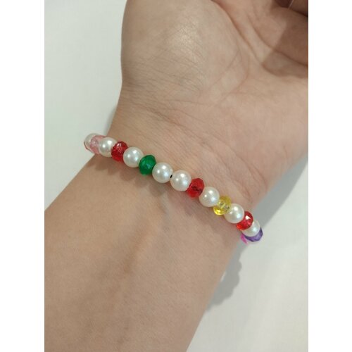 Браслет, 1 шт., размер 18 см, размер one size, диаметр 6 см, мультиколор