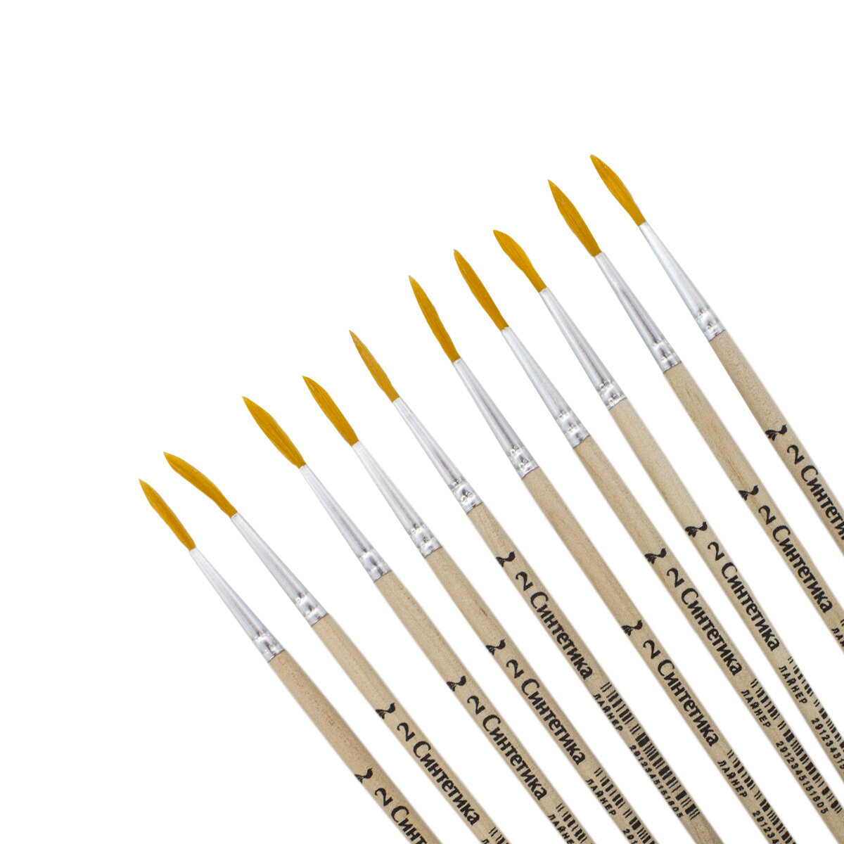 Кисть для рисования круглая лайнер №2, Артком, синтетика, 10 шт — фото 1