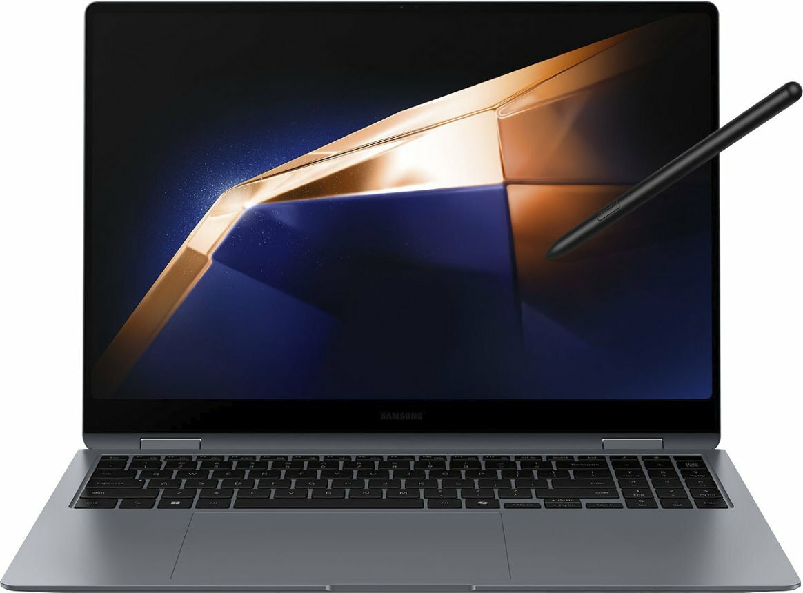 16" Ноутбук 2024 Samsung Galaxy Book 4 Pro 360 NP960QGK-KG1 сенсорный AMOLED 2880x1800 120Hz Intel Core Ultra 7 16 ГБ RAM LPDDR5X 1024 ГБ SSD русская клавиатура