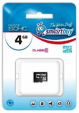 Карта памяти (SMARTBUY (SB4GBSDCL10-00) MicroSDHC 4GB Class10)