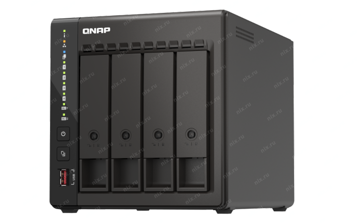 Сетевое хранилище NAS Qnap TS-453E-8G черный - фото №5