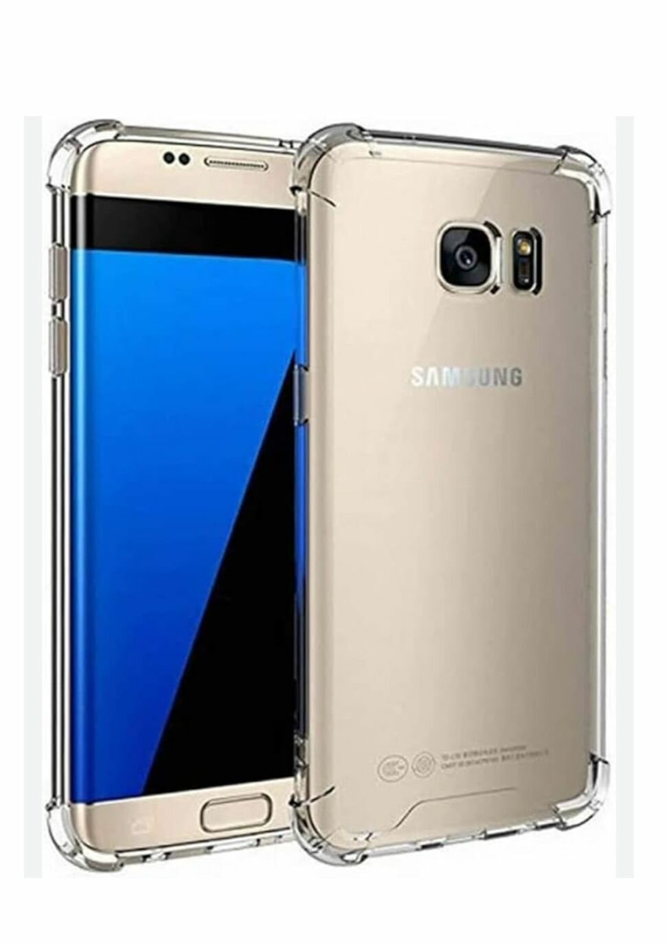 Samsung Galaxy S7 Edge SM-G935FD Силиконовый прозрачный чехол для Самсунг галакси с7 эйдж бампер накладка с защитой углов