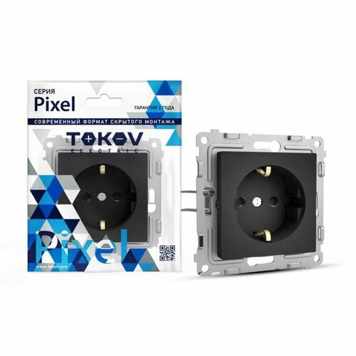 Розетка одноместная TOKOV ELECTRIC Pixel 16А IP20 с з/к защ. Шторки, карбон TKE-PX-R1ZSF-C14 10404 розетка одноместная tokov electric pixel 16а ip20 без з к защ шторки карбон tke px r1sf c14 1040