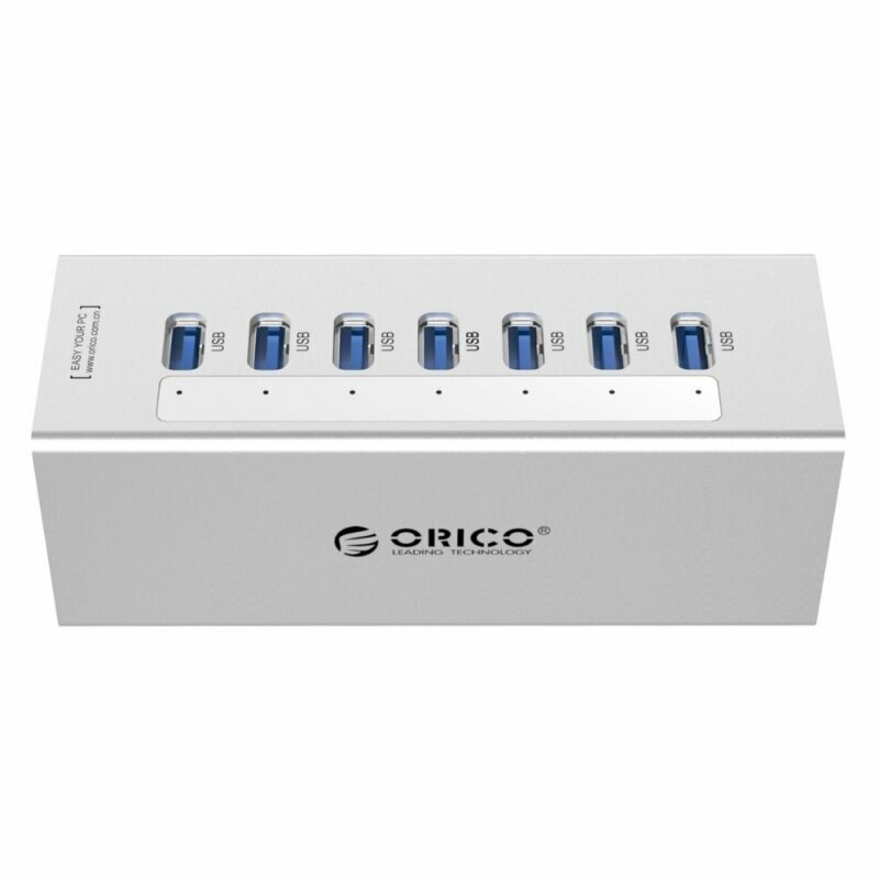 USB-концентратор ORICO A3H7, разъемов: 7, черный - фото №10