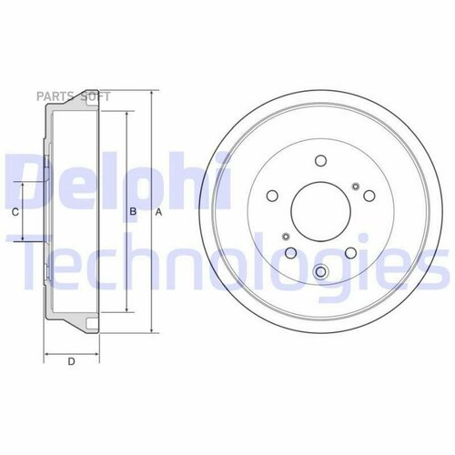 DELPHI BF636 Барабан тормозной