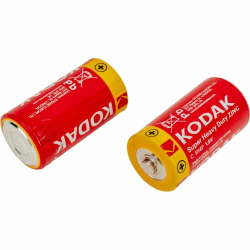 Солевая батарейка KODAK R142S EXTRA HEAVY DUTY KCHZ 2S батарейка kodak 6f22 1bl heavy duty k9vhz 1b 10 50 5200