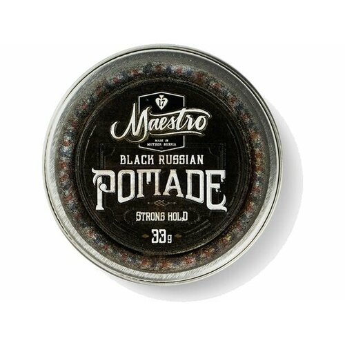 помада для укладки волос с сильной фиксацией и естественным блеском aquatic pomade ultra 33 мл Помада с тонирующим эффектом Maestro Black Russian Pomade