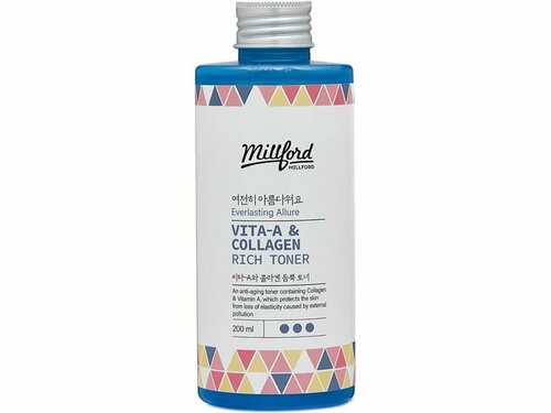 Тонер для лица с витамином А и коллагеном Millford Vita-A & Collagen Rich Toner