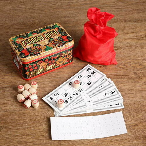 Русское лото, 24 карточки, карточка 22 x 8 см