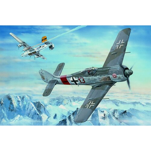 Пластиковая сборная модель самолёт Focke-Wulf FW190A-8 в масштабе (1:18) сборная модель focke wulf fw 189 a 1 night fighter