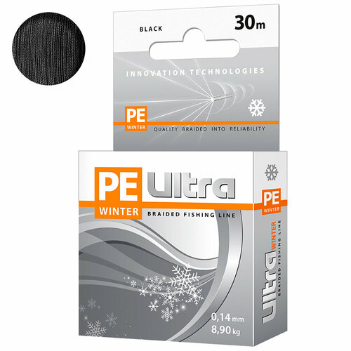 pe ultra winter 1 Плетеный шнур для рыбалки AQUA PE ULTRA WINTER 0,14mm 30m