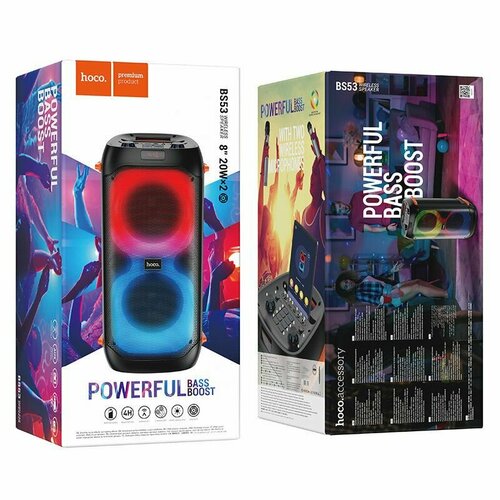 Колонка Hoco BS53 Manhattan wireless dual mic outdoor BT speaker - Black 1499000₽