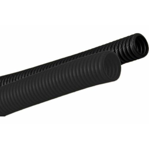 Электропласт Труба гофрированная ПНД 16мм с зондом черная RAL9005 100м тип тяжелая м 16BLHDPE100T 3330₽
