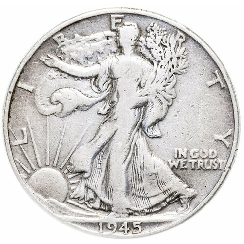 США 50 центов (1/2 доллара) 1945 Walking Liberty Half Dollar монета half dollar