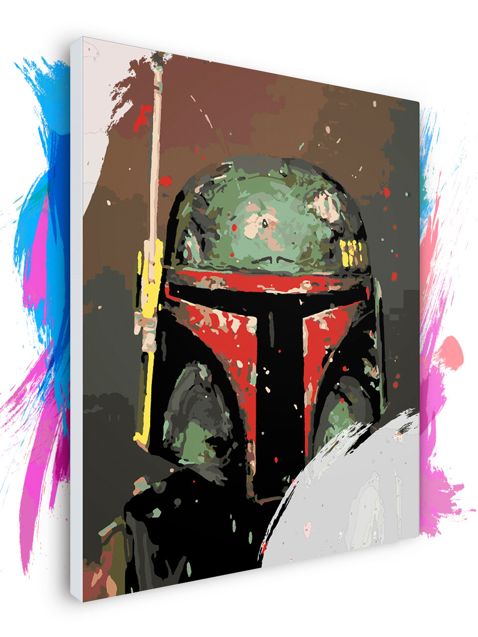 Картина по номерам на холсте Боба Фетт Star Wars, 70 х 90 см