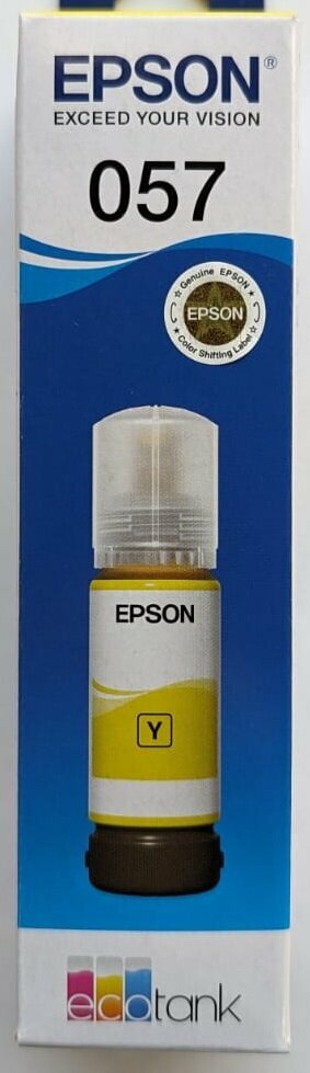 Контейнер с чернилами Epson №057 оригинальный, цвет желтый, 70 мл, для L8050, L18050