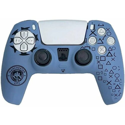 Силиконовый чехол для DualSense (PS5) FC Manchester City jcd full set plating housing shell case cover faceplate decoration shells buttons for ps5 controller gamepad diy