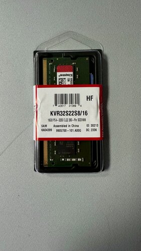 Изображение товара Оперативная память Kingston ValueRAM 16 ГБ DDR4 3200 МГц SODIMM CL22 KVR32S22S8/16