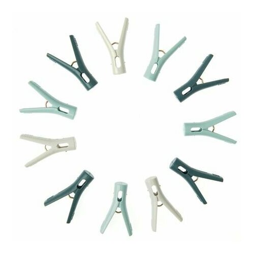 Набор зажимов YOULL LOVE 10шт 6см универсальные пластик металл 893₽