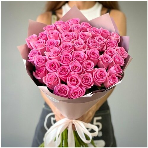 Букет из 41 розовой розы 60 см