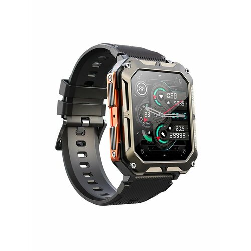 Умные смарт часы мужские андроид iphone водонепроницаемыепротивоударныеоранжевыечерные 367500₽