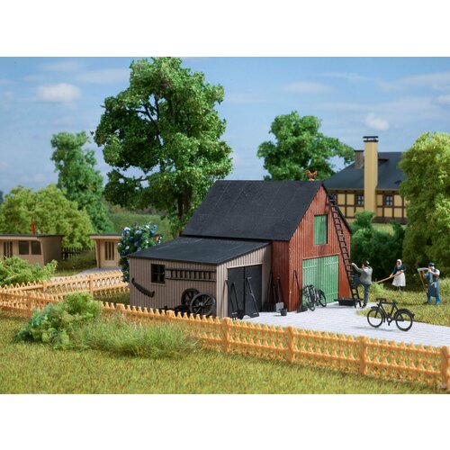 11408 Auhagen элемент жд Склад с гаражом H0 1:87 16,5мм