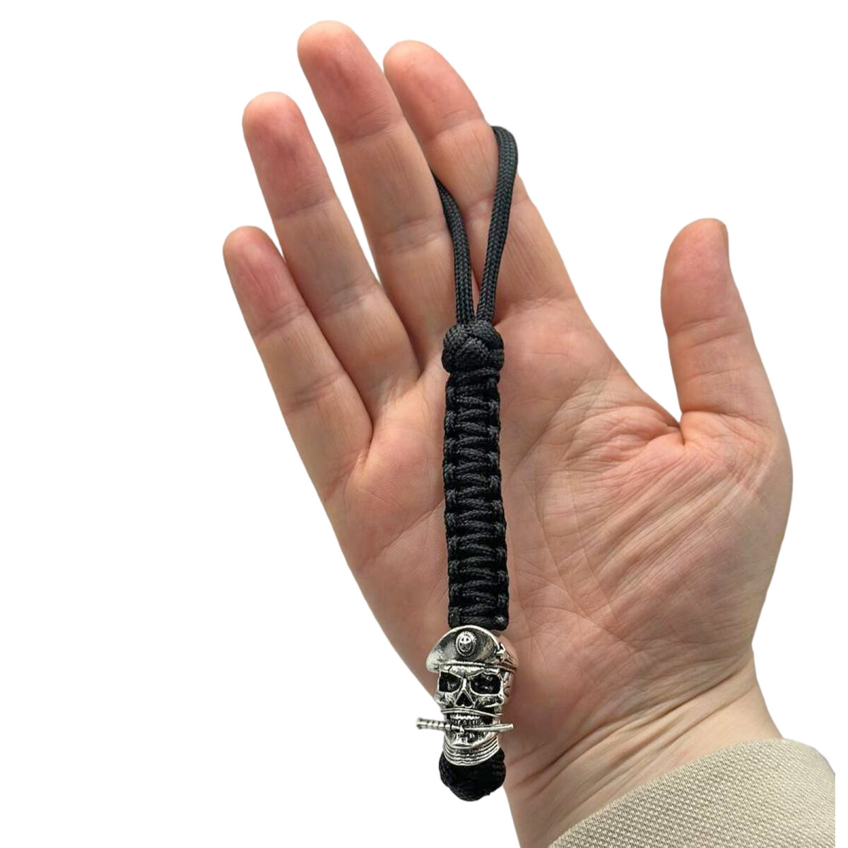 Темляк из паракорда с черепом ВДВ "Никто кроме нас" — фото 1