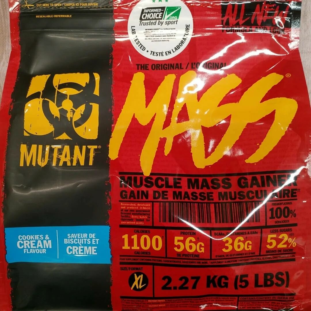 Гейнер Mutant Mass 2,2 кг Печенье крем