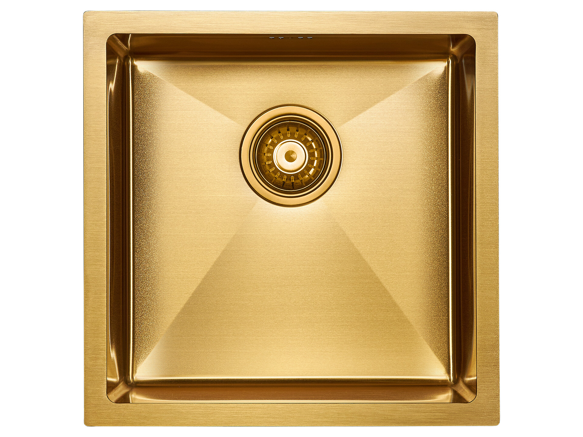 Мойка для кухни Paulmark Gerberg, 440х440 мм, PVD покрытие, цвет брашированная золото, PM214444-BG