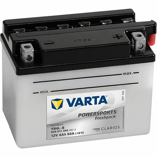 Мото аккумулятор VARTA POWERSPORTS Freshpack 4 Аh 504 011 002 (121х71х93)