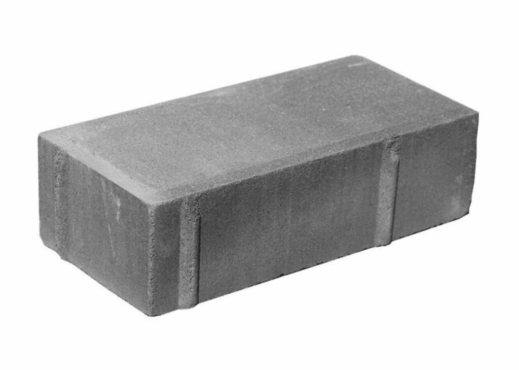Тротуарная плитка вибропрессованный кирпич 200х100х60мм в упаковке 15м2 цвет серый