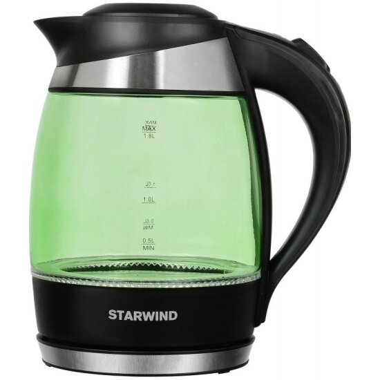 Чайник Starwind SKG2213 1.8л зеленый/черный