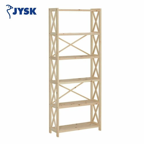 Стеллаж деревянный напольный Юск из массива сосны 6 полок