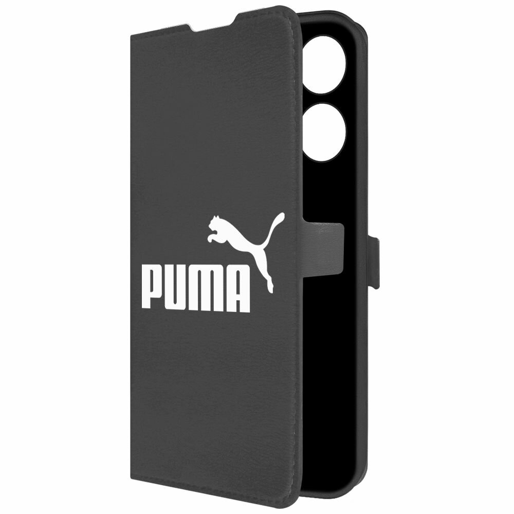 Чехол-книжка Krutoff Eco Book для TECNO Spark 10 Puma (Пума) (черный)