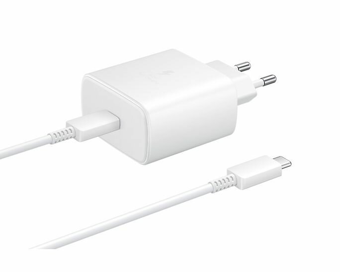 Сетевое зарядное устройство Samsung 45W с кабелем, Белый