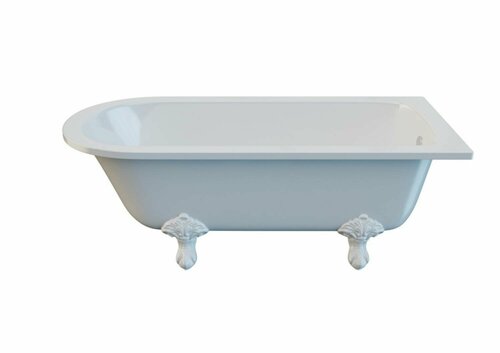 Ванна Astra-Form Ретро 170х75 С белыми ножками из литьевого мрамора