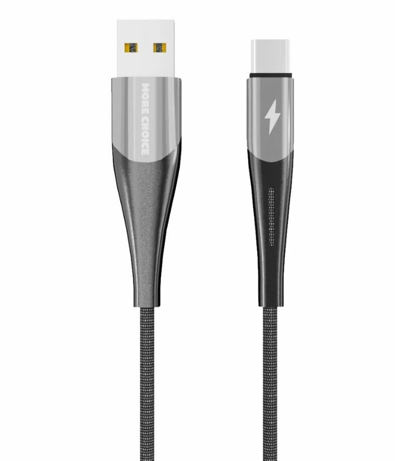 Кабель интерфейсный More Choice Smart USB 3.0A для micro USB нейлон 1м Silver Black - фото №5